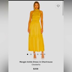 REVOLVE New Margot Ankle Dress in Chartreuse